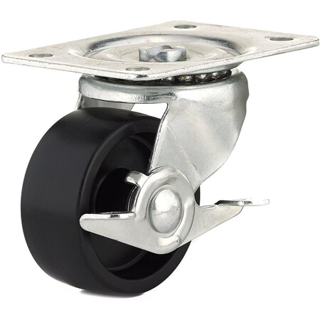 Richelieu 25 in Swivel  Brake General Duty Polypropylene Caster Black F25233